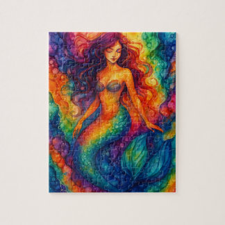 Regenbogen-Meerjungfrau Puzzle