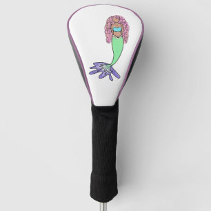 Regenbogen Meerjungfrau rosa lila grünes Schwarz, Golf Headcover