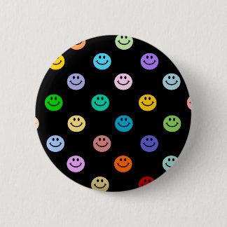 Regenbogen-Mehrfarbengesichts-Muster Button