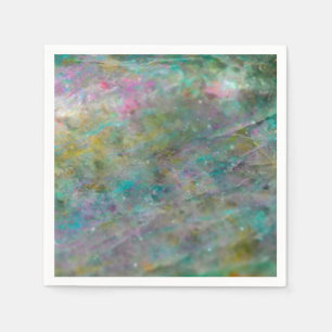 Regenbogen-Mehrfarbiger Kristallgestein Murmel Serviette