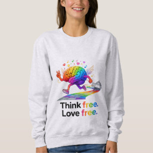 Regenbogen-Mental-Gesundheit-Freiheit-Gehirn-Illus Sweatshirt