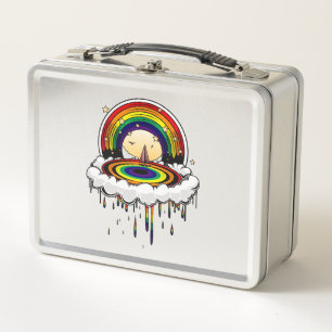 Regenbogen Metall Brotdose