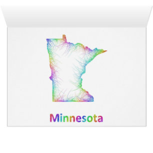 Regenbogen-Minnesota-Karte