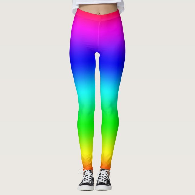 Regenbogen-Mischung-Hippy-Leggings Leggings (Vorderseite)