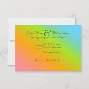 Regenbogen-Mischung - RSVP Karte
