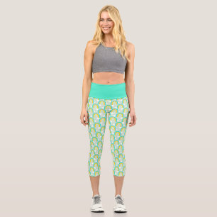 Regenbogen mit blauer Wolke Capri Leggings