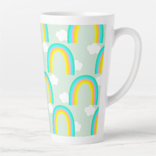 Regenbogen mit blauer Wolke Milchtasse