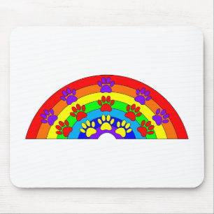 Regenbogen mit Hundeschraube Mousepad