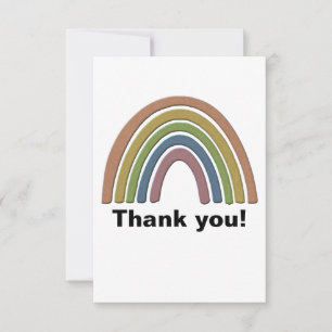 Regenbogen mit Imitaten Rustikale Papierterxtur Dankeskarte