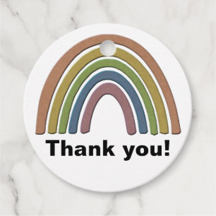 Regenbogen mit Imitaten Rustikale Papiertextur Gef Geschenkanhänger