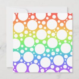 Regenbogen mit Polka Dots Blank Einladung