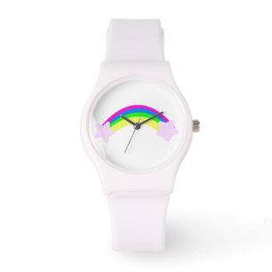 Regenbogen mit Sternen Armbanduhr