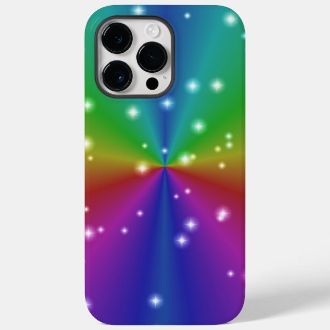 Regenbogen mit Sternen Case-Mate iPhone Hülle (Rückseite)