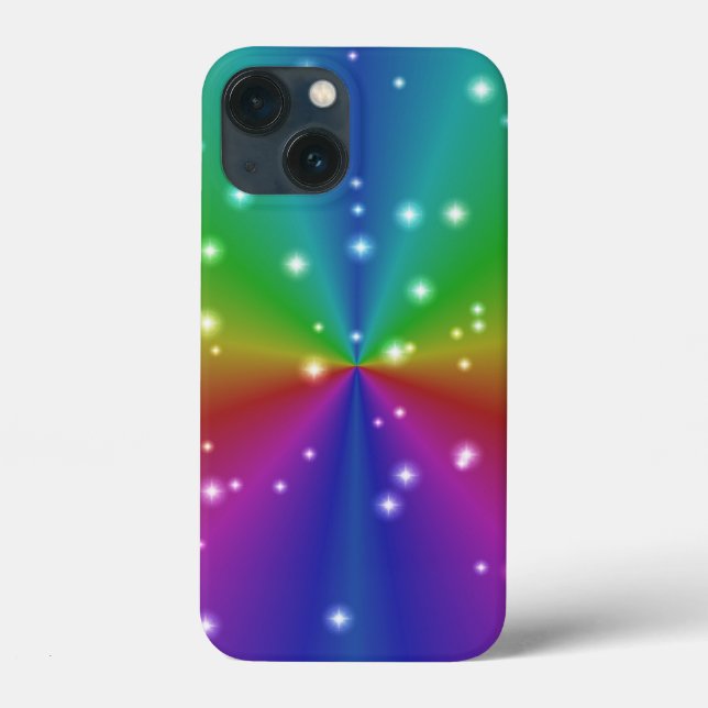 Regenbogen mit Sternen Case-Mate iPhone Hülle (Rückseite)