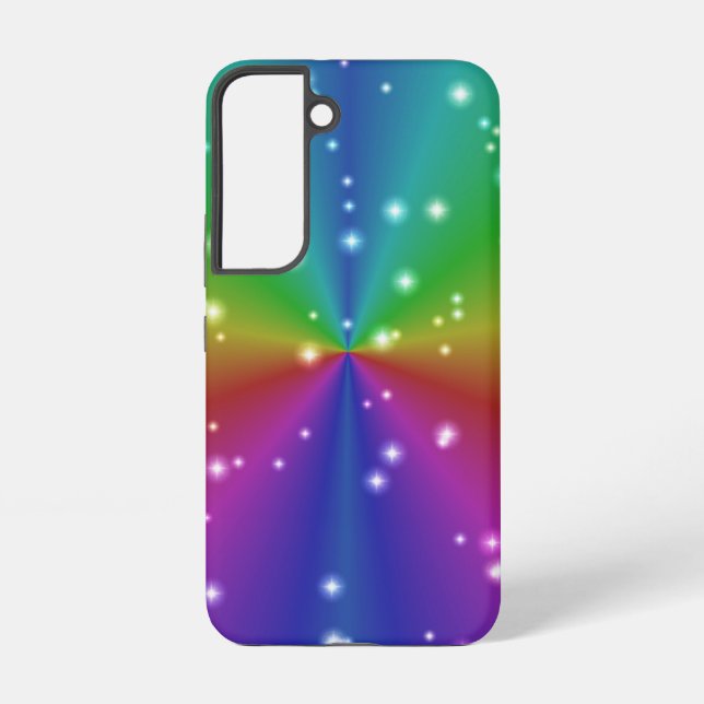 Regenbogen mit Sternen Samsung Galaxy Hülle (Rückseite)