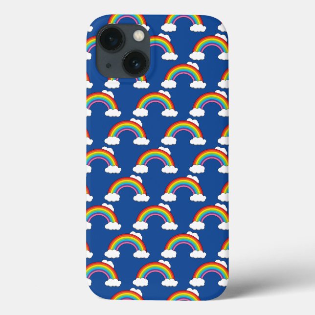 Regenbogen mit weißen Wolken Case-Mate iPhone Hülle (Rückseite)