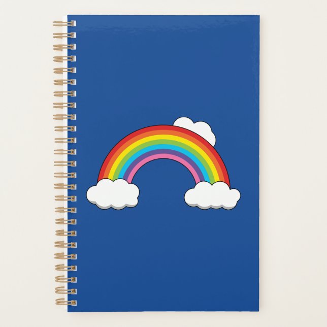 Regenbogen mit weißen Wolken Planer (Vorderseite)