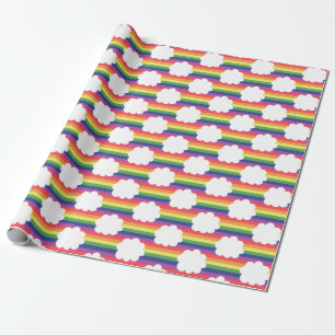 Regenbogen mit Wolken Geschenkpapier