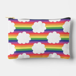 Regenbogen mit Wolken Zubehörtasche