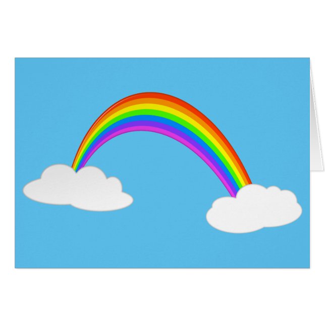 Regenbogen mit Wolkenkarte (Vorderseite (Horizontal))