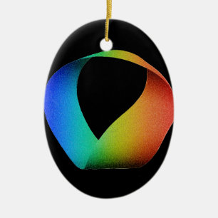 Regenbogen Mobius Streifen Keramikornament