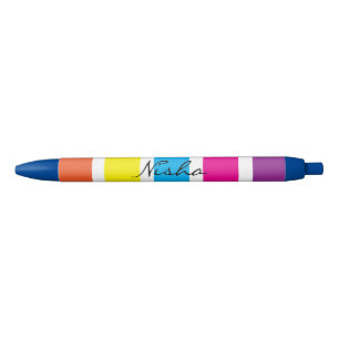 Regenbogen-Monogramm-Lehrer Kinder Kugelschreiber