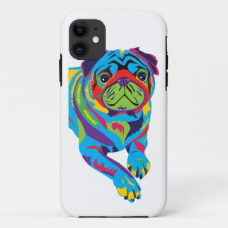 Regenbogen-Mops iPhone 11 Hülle