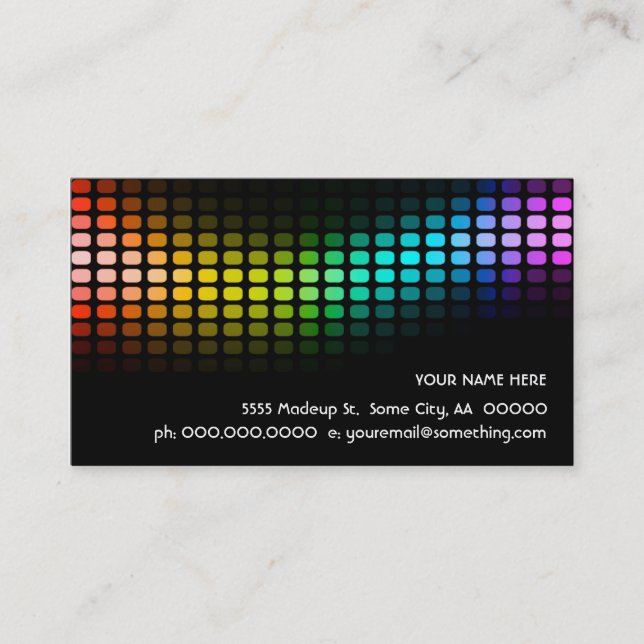 Regenbogen musicmeterz. visitenkarte (Vorderseite)