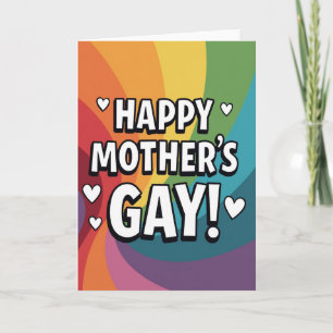 Regenbogen-Mütter-Liebens-Tag-Karte Karte