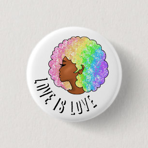 Regenbogen nach LGBTQ Liebe ist Liebe stolz schwar Button