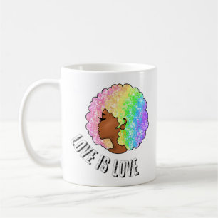 Regenbogen nach LGBTQ Liebe ist Liebe stolz schwar Kaffeetasse