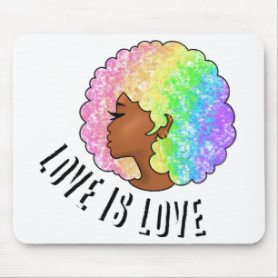 Regenbogen nach LGBTQ Liebe ist Liebe stolz schwar Mousepad