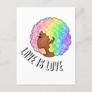 Regenbogen nach LGBTQ Liebe ist Liebe stolz schwar Postkarte