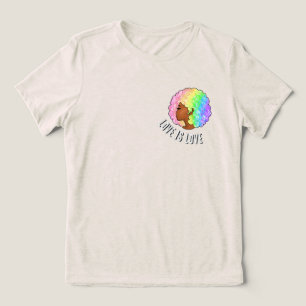 Regenbogen nach LGBTQ Liebe ist Liebe stolz schwar Tri-Blend Shirt