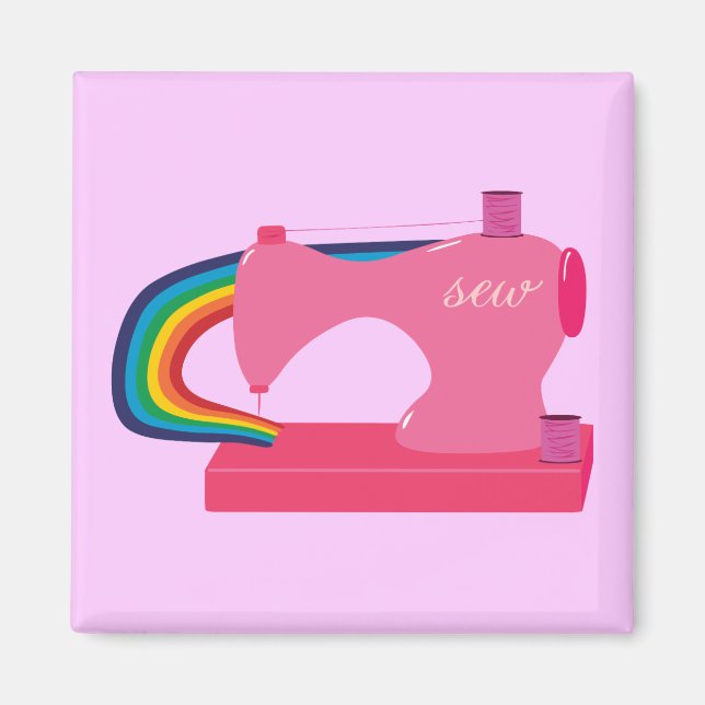 Regenbogen nähen magnet (Vorne)