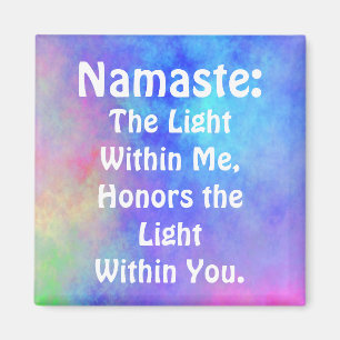 Regenbogen Namaste Magnet