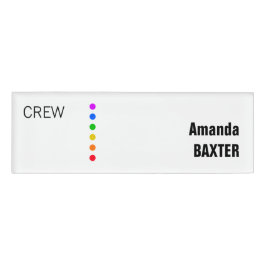 Regenbogen-Name-Tag Namenschild