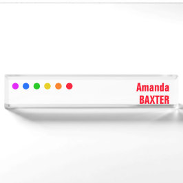Regenbogen-Name-Tag Namensplakette
