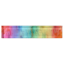 Regenbogen Namensplakette