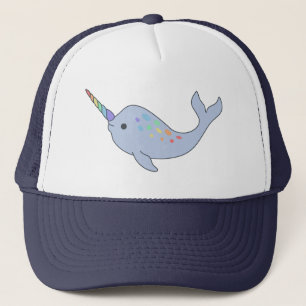 Regenbogen Narwhal Fernlastfahrer-Hut Truckerkappe