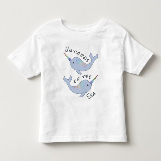 Regenbogen Narwhal Seeunicorn-Kleinkindraglan-T - Kleinkind T-shirt (Vorderseite)