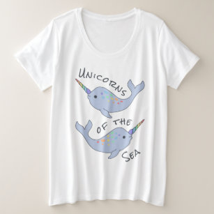 Regenbogen Narwhal SeeUnicorns plus Größen-T - Große Größe T-Shirt