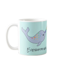 Regenbogen Narwhal Tasse