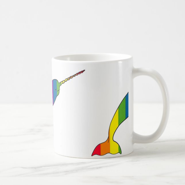 Regenbogen Narwhal Tasse (Rechts)