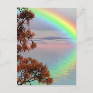 Regenbogen-Natur Postkarte