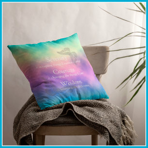 [Regenbogen-Nebel] Schmetterlinge Serenity-Gebet Kissen