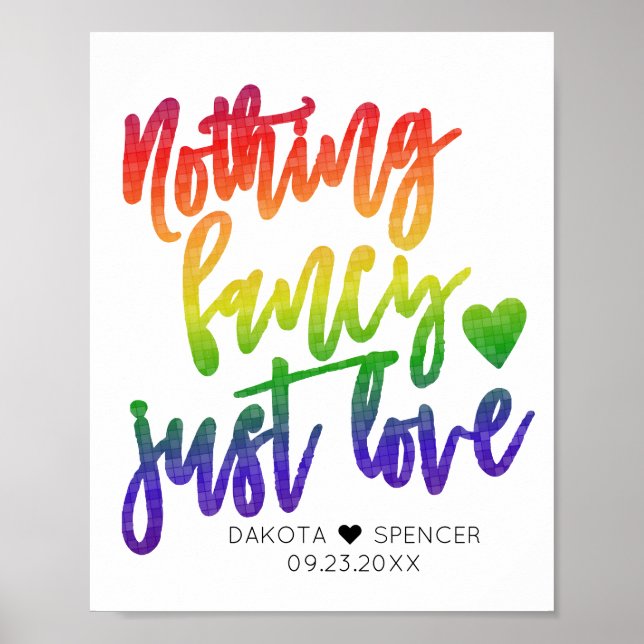 Regenbogen Nichts Extravagant nur Liebe | Lässige  Poster (Vorne)