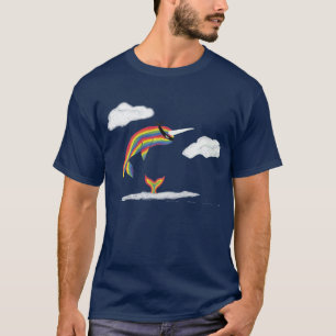 Regenbogen Ninja Narwhal T-Shirt