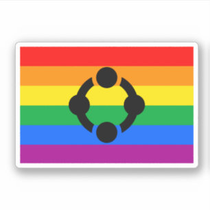 Regenbogen-Nischen-Stolzflagge Aufkleber