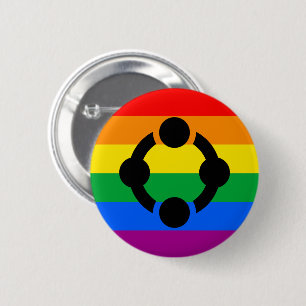 Regenbogen-Nischen-Stolzflagge Button